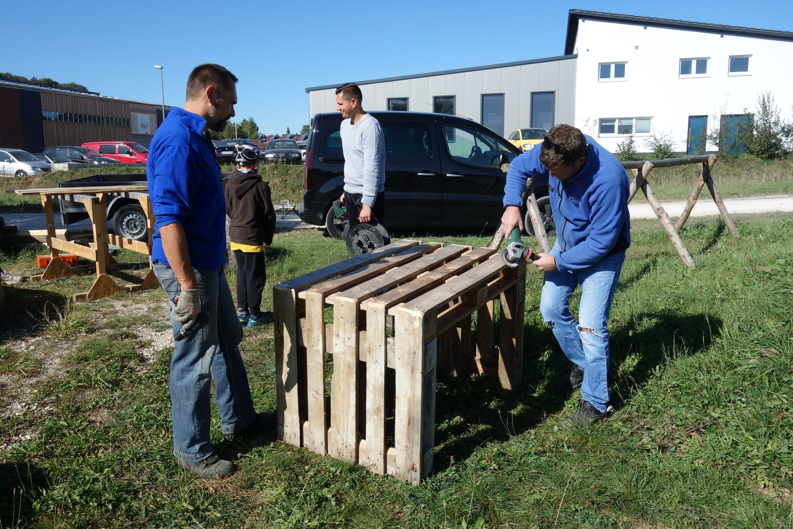 Turmbau im Bike-Park